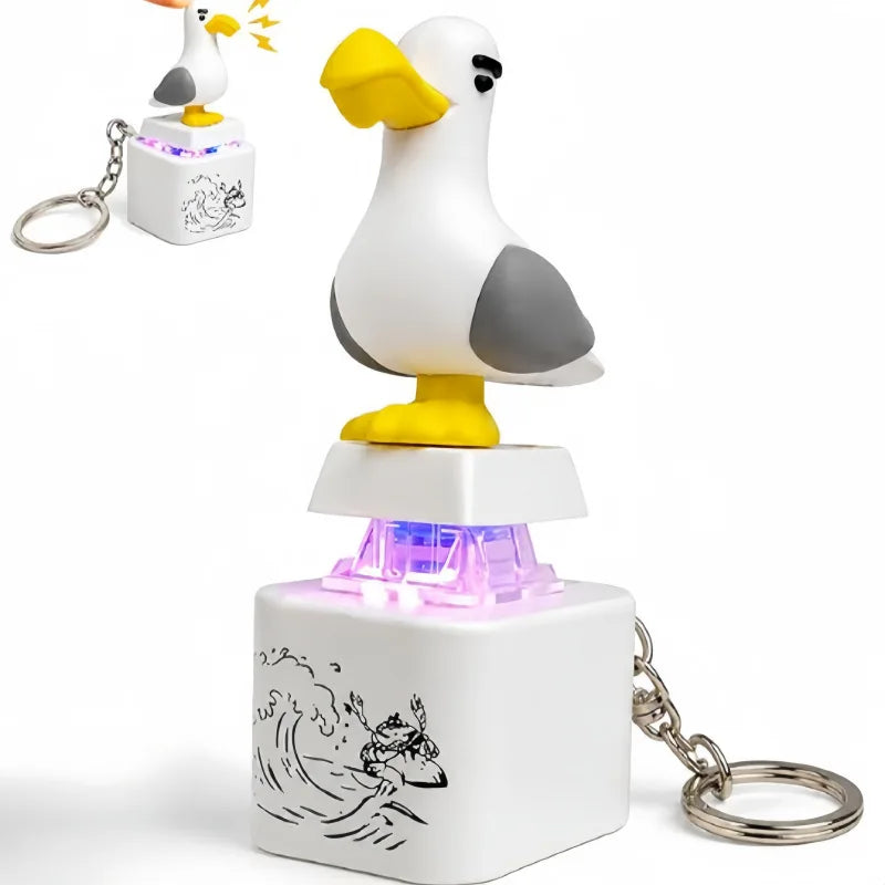 Luminous Sounding Stress Relief Keychain Toy - Portable Electronic Pendant for Adults