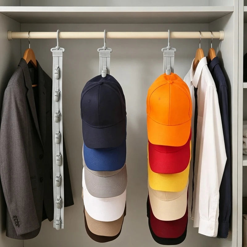 Over The Door Hat Organizer - Space Saving Baseball Cap Storage Rack