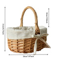 Handmade Willow Easter Basket with Handle for Egg Hunt Home Decor Gift