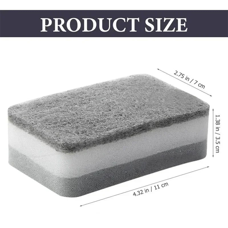 Reusable Multi-Layer Kitchen Cleaning Sponges - Dishwashing & Pot Scrubbing Pads