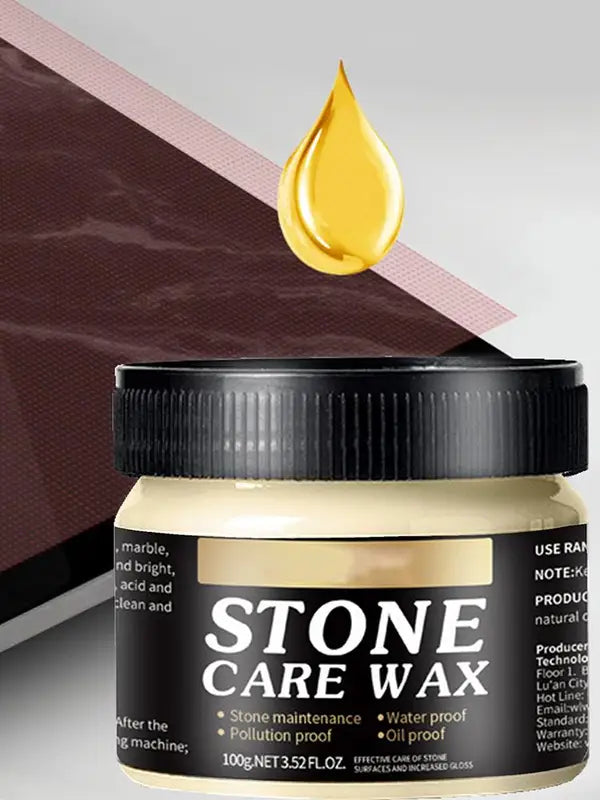 Stone Polishing Wax for Granite Marble Quartz Tile Surface Care 100g