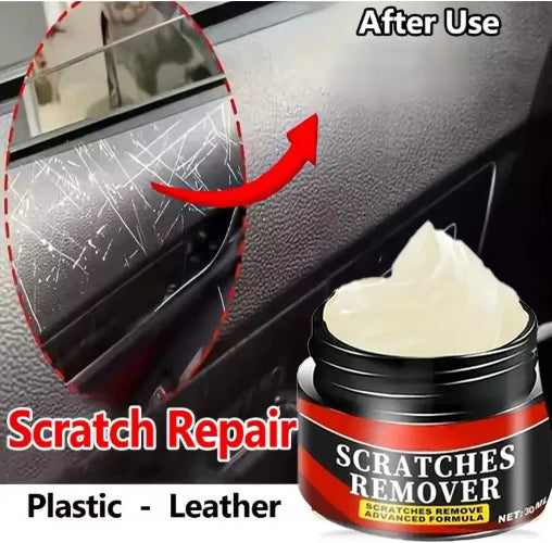 Car Plastic Restorer and Trim Polish Wax for Interior & Tires - Scratch & Anti-Aging Repair