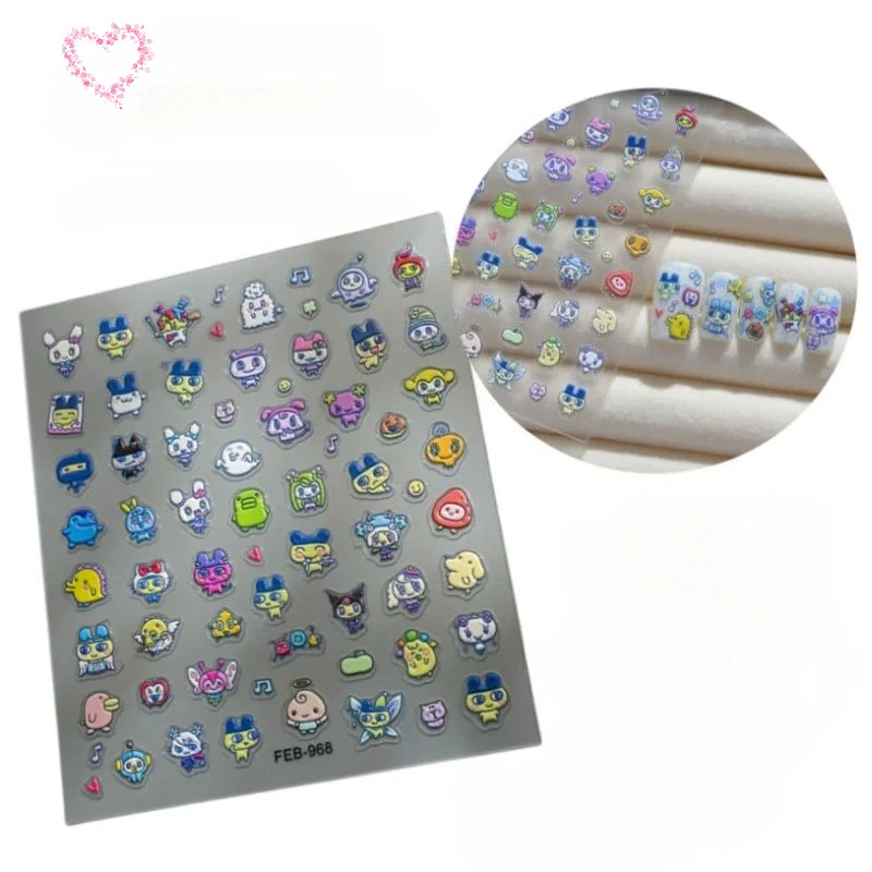 3D Nail Stickers for Pets - Cartoon Cute Decorative Pet Nail Art DIY