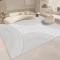 Modern Abstract Plush Floor Rug for Living Room & Bedroom - Thick Fluffy Carpet