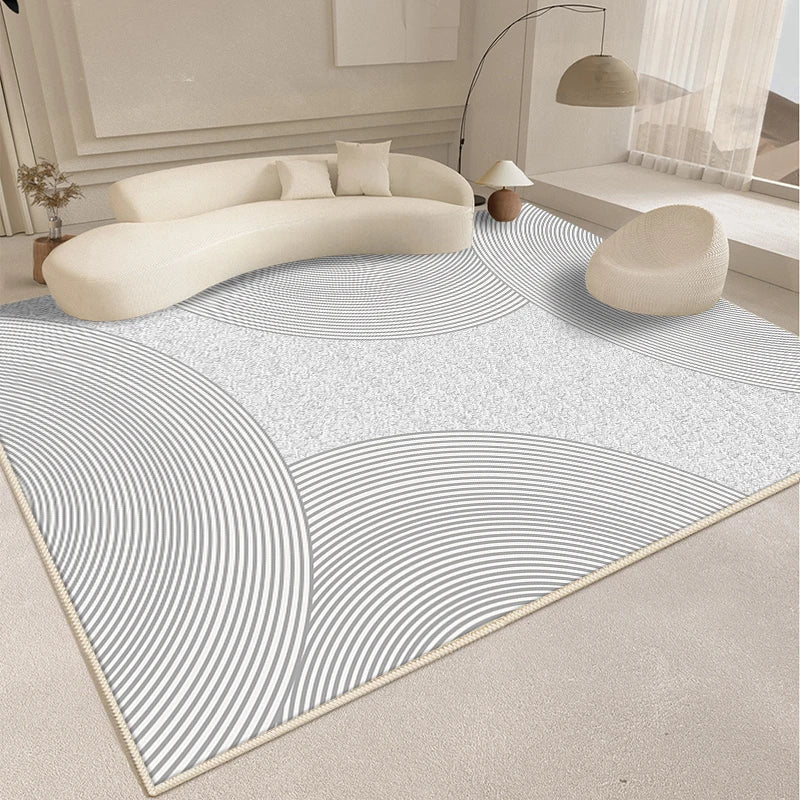 Modern Abstract Plush Floor Rug for Living Room & Bedroom - Thick Fluffy Carpet