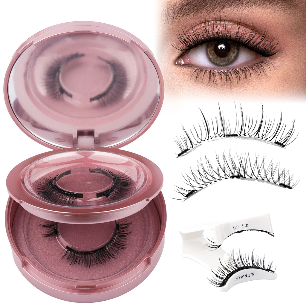Magnetic Eyelashes with Applicator - Reusable Natural Look False Lashes Kit