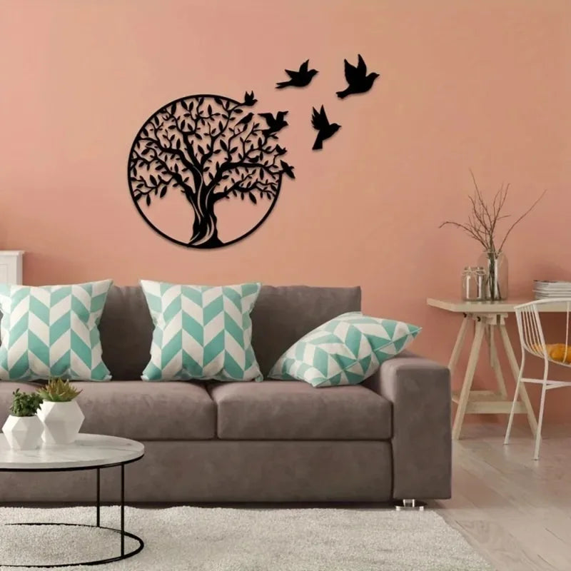 Metal Wall Art Tree of Life Outdoor Decor - Elegant Anniversary Gift & Home Accent