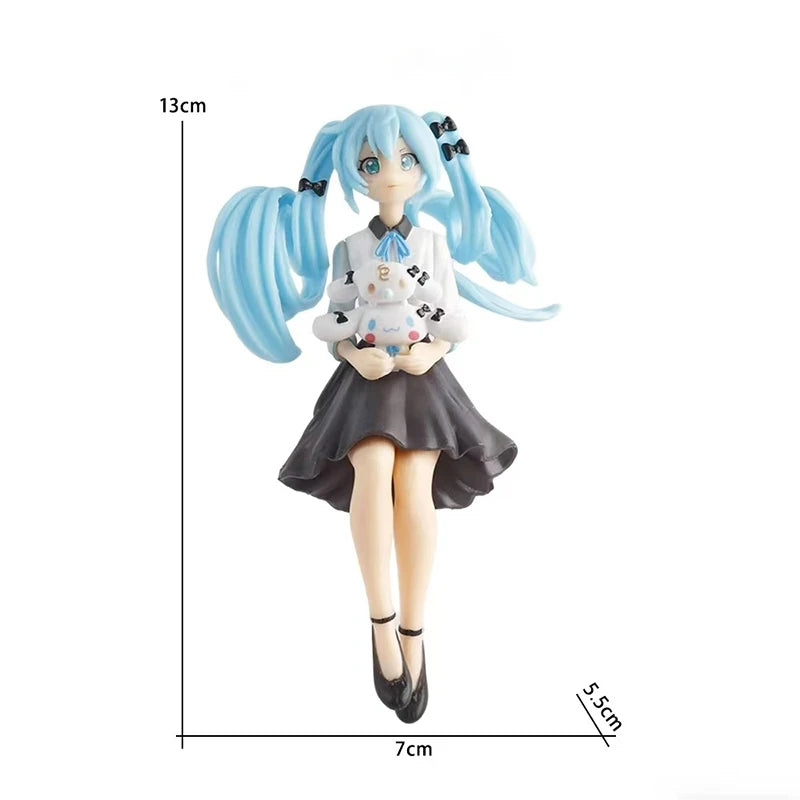 14cm Anime Hatsune Miku PVC Action Figure Dog Sitting Model Toy Gift