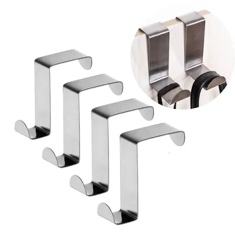 Stainless Steel Over-the-Door Drawer Hooks 2-20Pcs Kitchen & Office Organizer