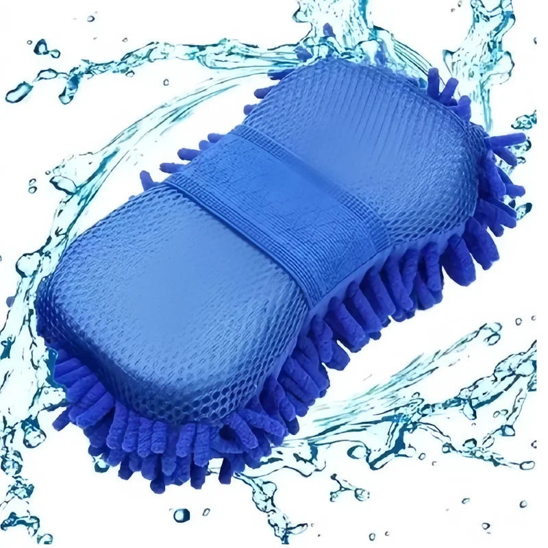 Microfiber Car Wash Glove - Chenille Foam Detailing Cleaning Sponge