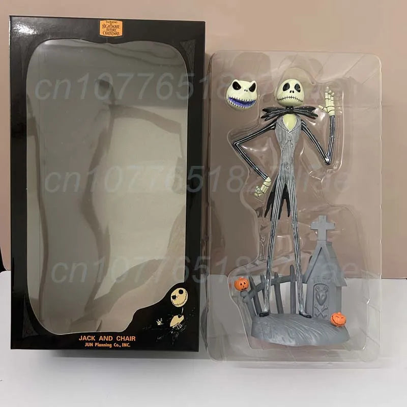 Nightmare Before Christmas Jack Skellington Action Figure with 12 Face Variants - Collectible Model Toy, Christmas Gift