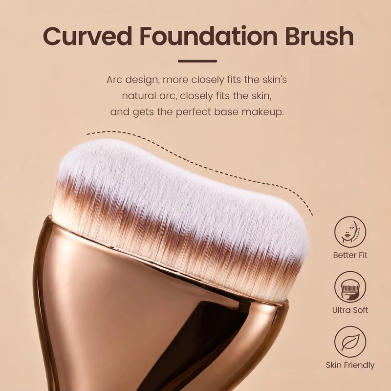 Multi-Functional Makeup Brush Set with Durable Handles - 6/9 Pieces for Face and Foundation