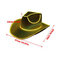 Glow in The Dark Cowboy Hat LED Party Headwear for Events and Costumes
