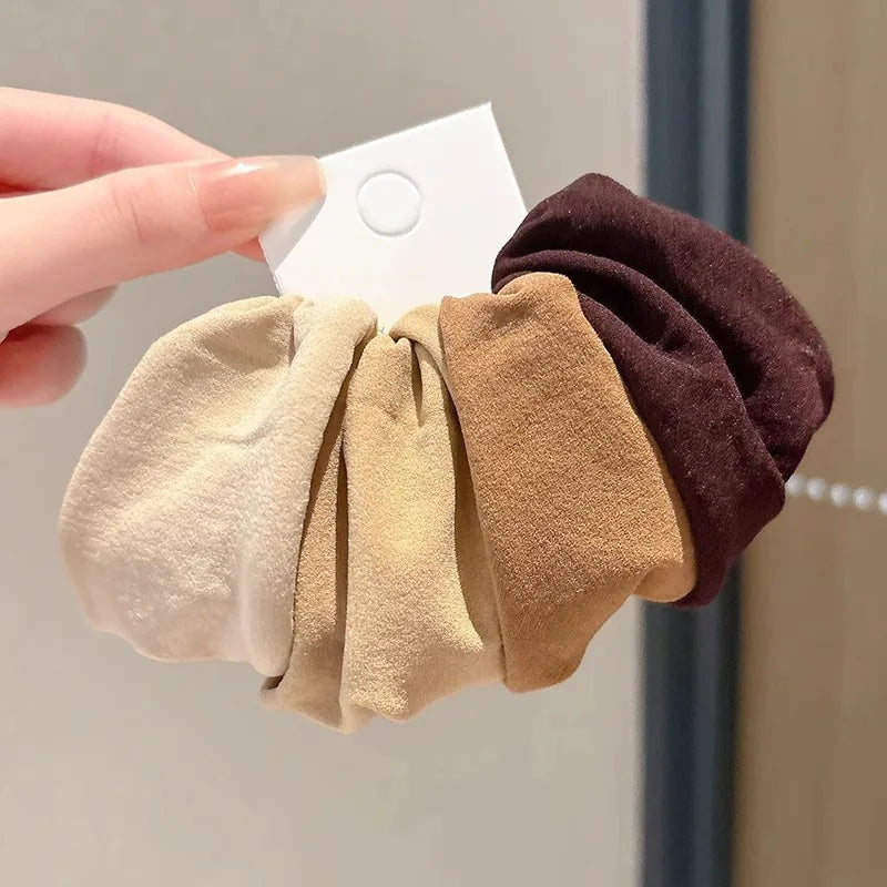 4/5 Set Solid Wide Thick Hair Bands and Ponytail Holders for Women