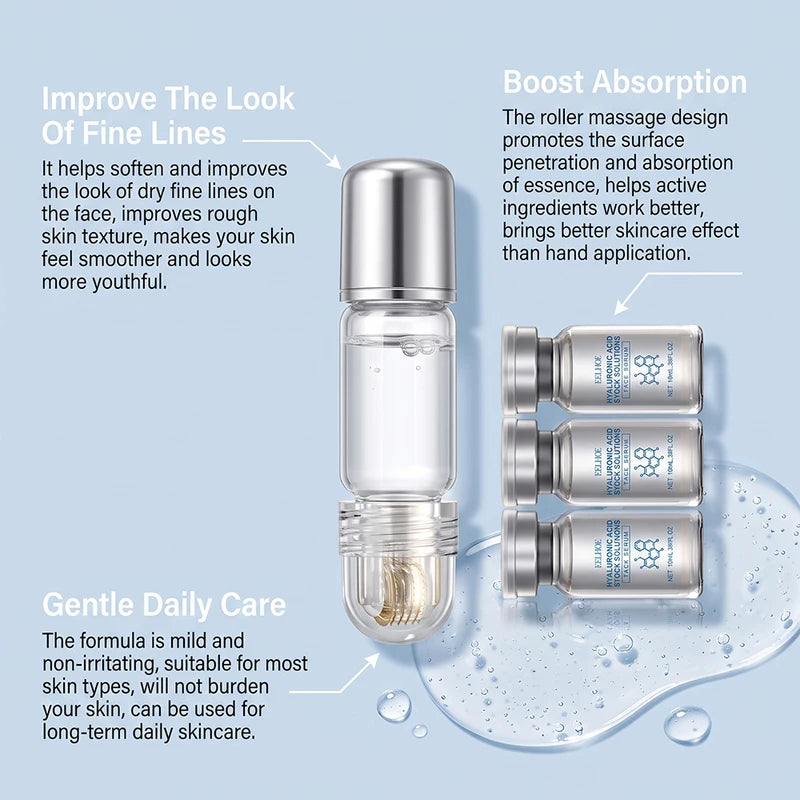 Facial Roller Skin Care Set for Hydrating and Smoothing - Daily Use