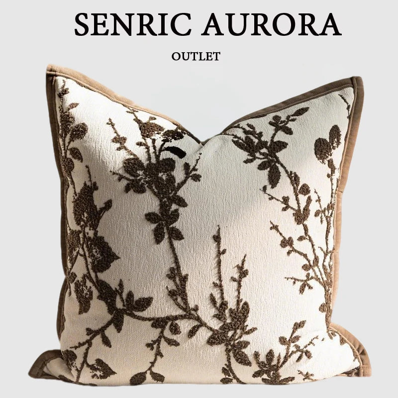 Luxury Cushion Cover 30x50 45x45cm Full Branch Pillow Case for Home & Hotel