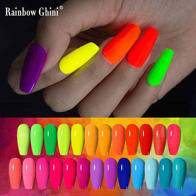 Neon Gel Nail Polish Set 15ml Semi-Permanent UV Varnish for Nail Art