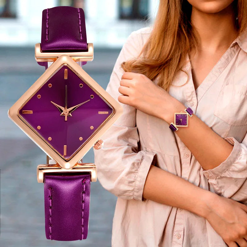 Women’s Quartz Wristwatch Leather Strap Ladies Watch Gift for Her