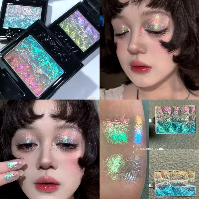 Vegan Gradient Eyeshadow Palette Waterproof & Long-Lasting – Easy Blending, Duochrome Shimmer Eye Makeup