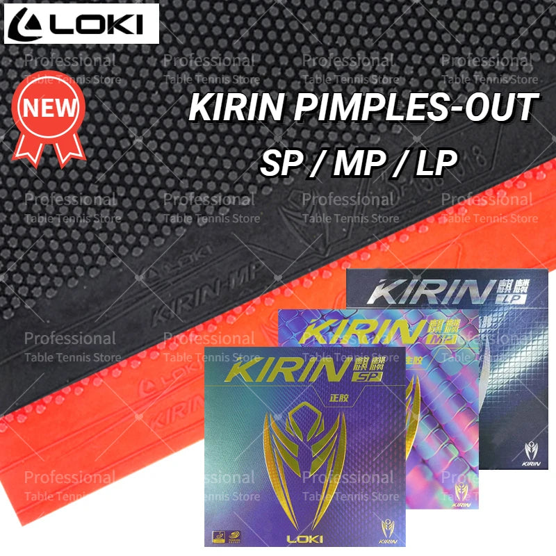 Table Tennis Rubber Set with Pips Out & Short Pips Long Pips - Multiple Colors