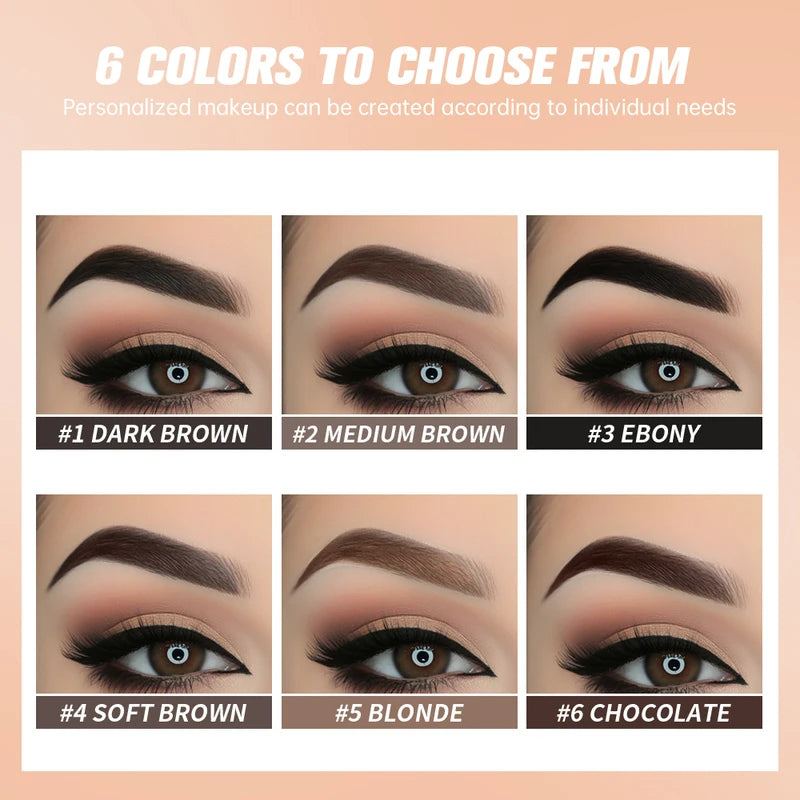 Waterproof Eyebrow Tint with Brush - Long-Lasting Natural Full-Pigment Brow Pomade