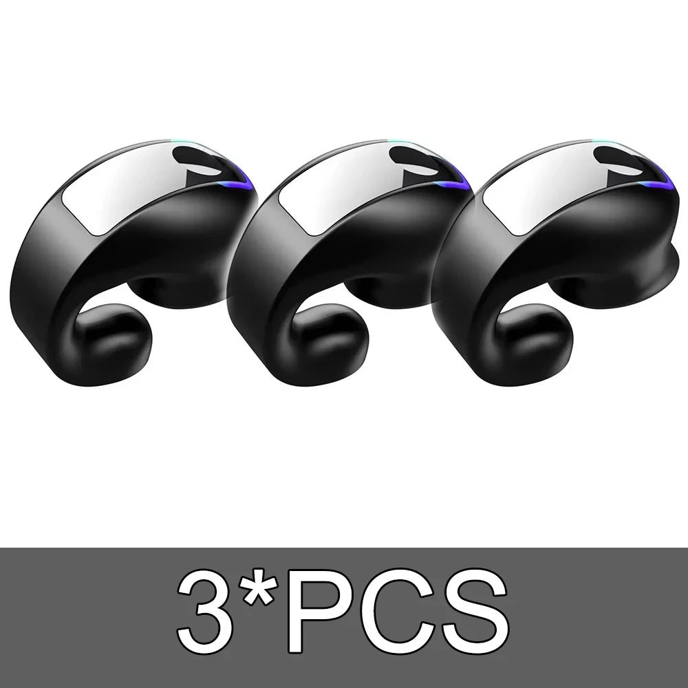 Wireless Bluetooth Earphone Clip-On Mono In-Ear Stereo Bone Conduction Business Headset