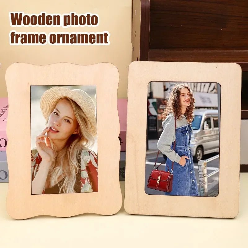DIY Wooden Picture Frames Set - Solid Wood Photo Frames for Crafts & Decoration