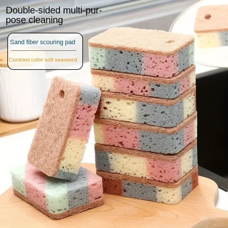 Double Sided Multipurpose Cleaning Sponge for Dishwashing and Stain Removal