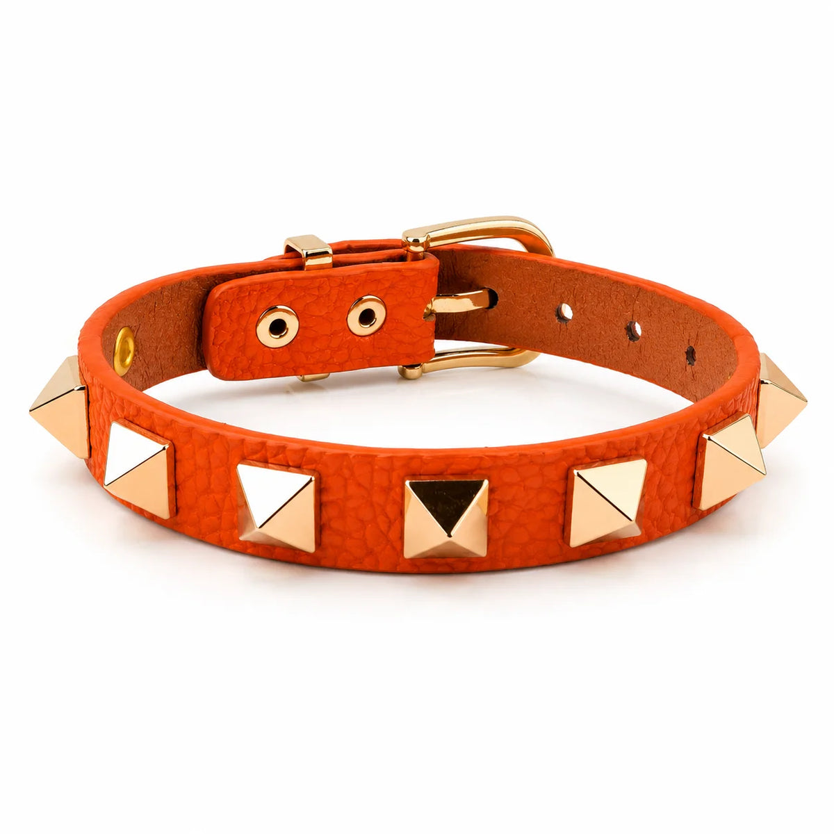 10 Color Punk Leather Bracelet for Women Men - Adjustable Bangle with Rivets & Studs