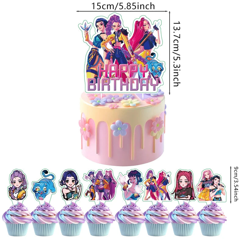 Cake Cupcake Toppers Set for Birthday Party Decor Food & Baking Supplies