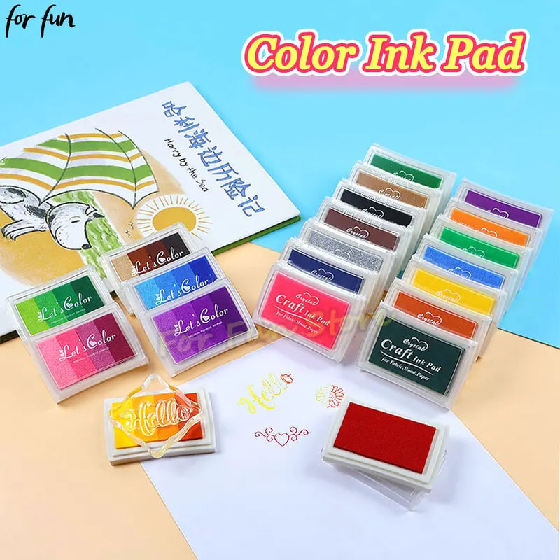 Colorful Ink Pad for Stamp DIY Rubber Seals Scrapbooking Stationery Art