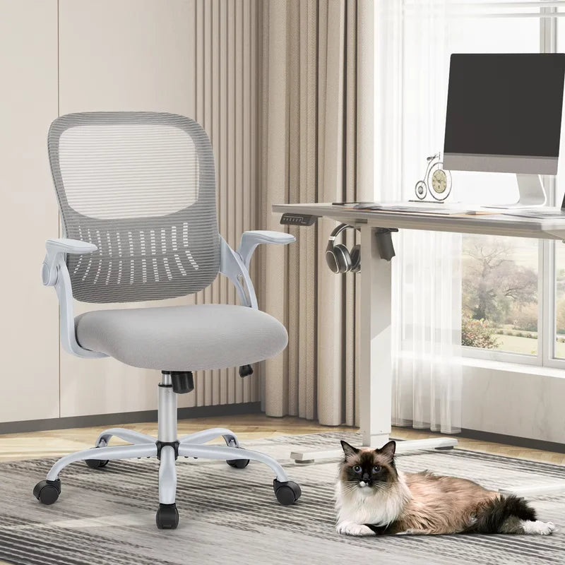 Ergonomic Mesh Office Chair with Adjustable Height & Swivel Wheels - Multiple Colors