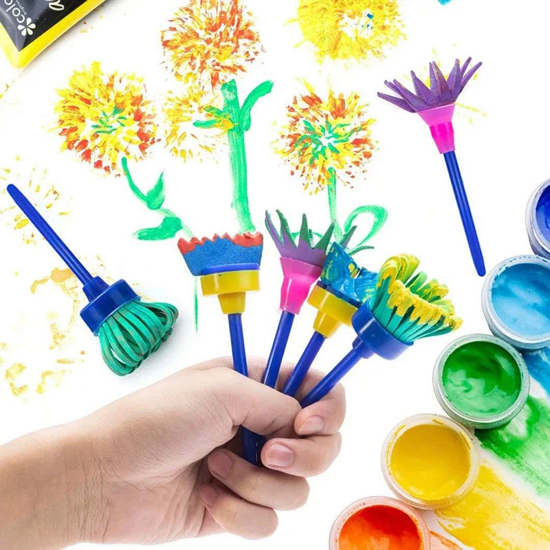 Painting Sponge Brush Set for Art & Craft Projects - Multi Colors