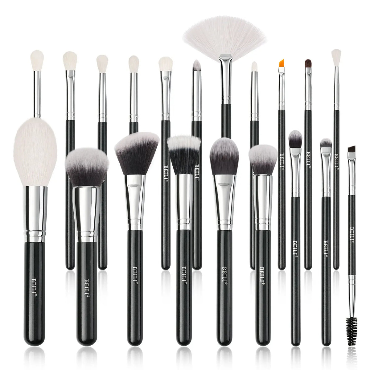 Professional Makeup Brush Set with Natural Goat Hair for Foundation Contour Eyeshadow