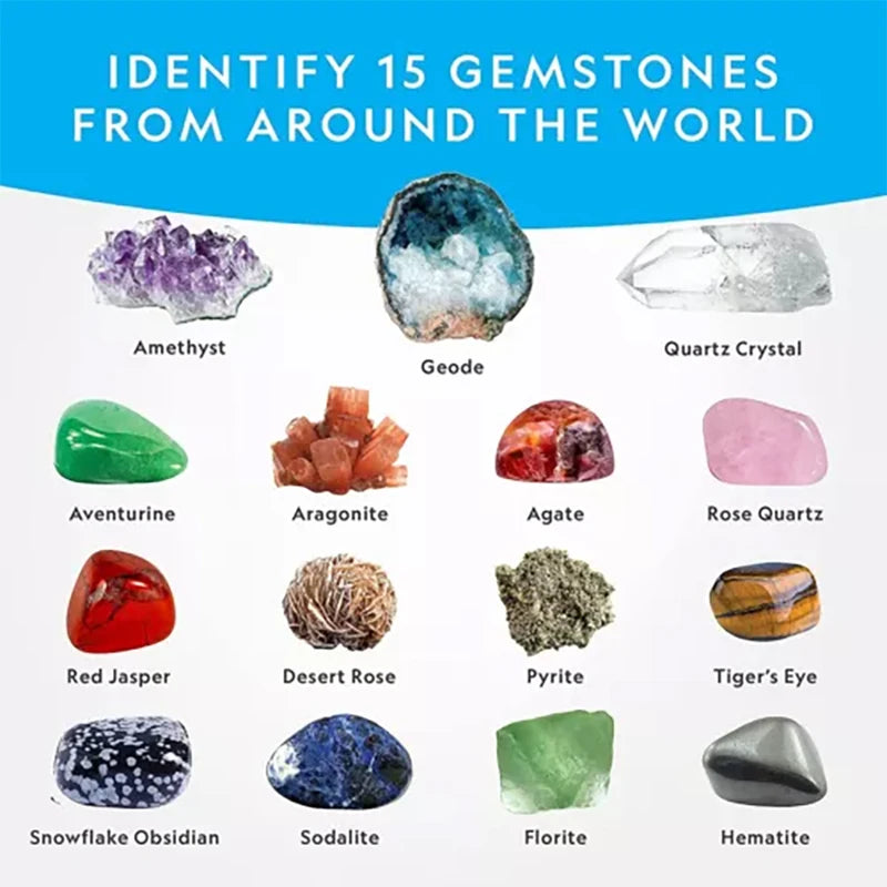 Educational Gemstone Dig Kit for Kids – Crystal Mining & Discovery Set