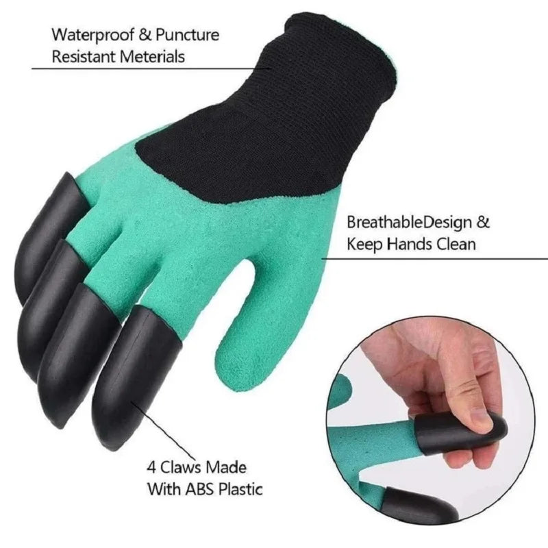 Gardening Gloves with Claws Waterproof Breathable Non-Slip Planting Gloves