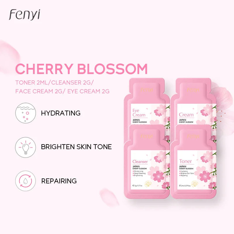 Face Skin Care Set with Moisturizer, Eye Cream, Toner & Cleanser - 40pcs