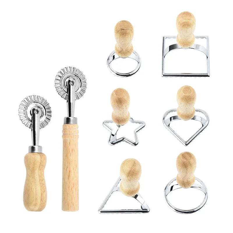 Stainless Steel Cookie Cutter Set with Pasta Press and Ravioli Mold Kit - Kitchen Tool Collection