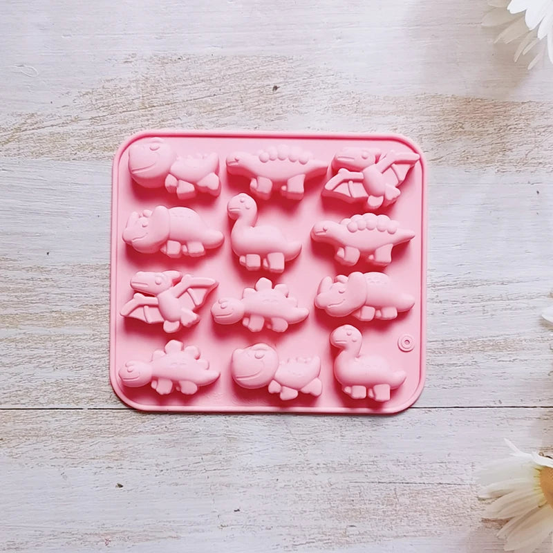 3D Dinosaur Silicone Fondant Mold for Cake Decorating and Crafting