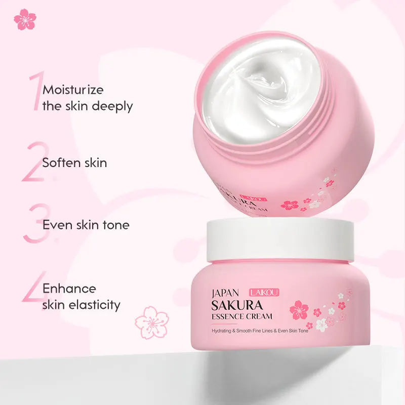 2pcs Sakura Face Cream - Moisturizing & Skin Elasticity Boosting Facial Moisturizer