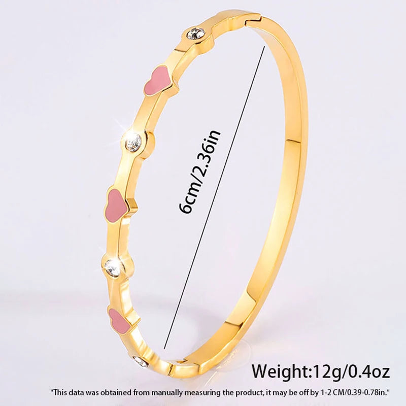 Stackable Gold Color Bangle Bracelet Set for Women - 18K Gold Plated Jewelry