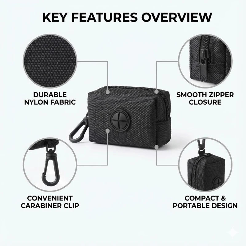 Mini Earphone Case with Clip & Organizer Pouch for AirPods, Cables, Keys