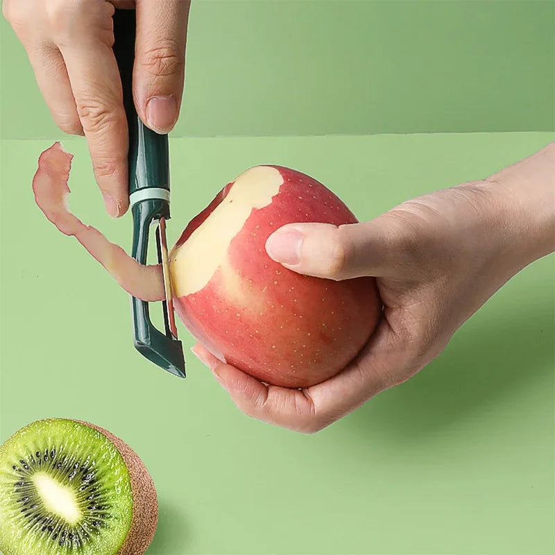 Kitchen Potato Peeler Fruits & Vegetables Planer with Stainless Steel Blade - Multiple Colors