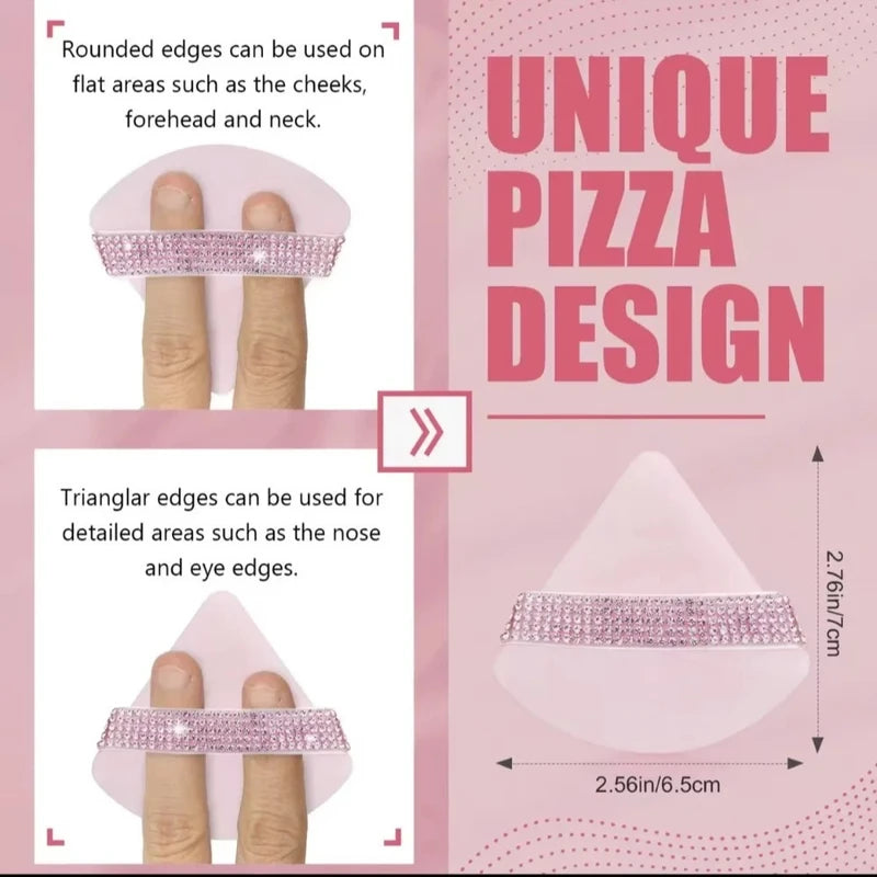 3Pcs Makeup Powder Puff Set - Soft Velvet Face Sponges for Foundation & Concealer