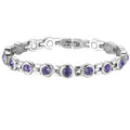 Luxury Cubic Zirconia Bracelet for Women - Energy & Magnetic Therapy Jewelry