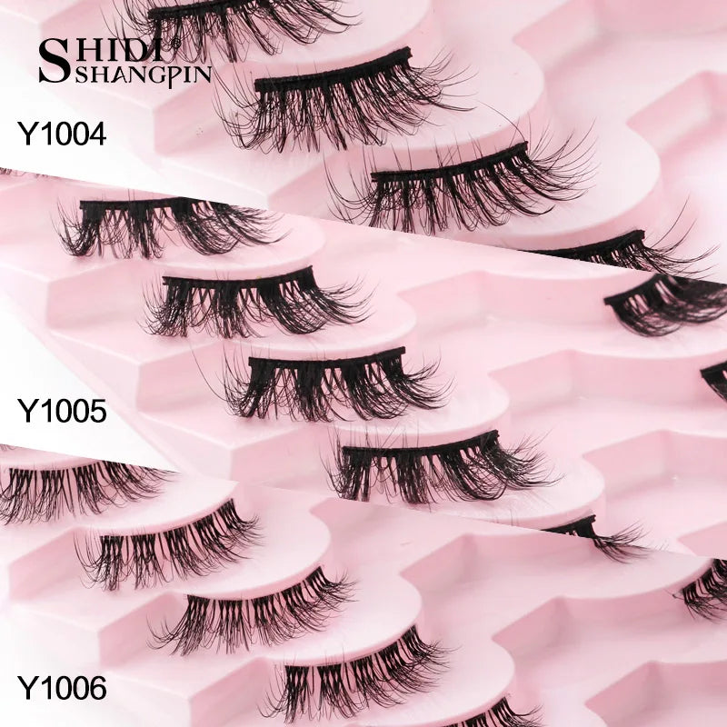 False Eyelashes Cat Eye 3D Winged Natural Faux Mink Makeup Lashes