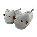 Gray Cat Slippers Cozy Indoor Footwear for Men Women - Fluffy Autumn Winter Gift