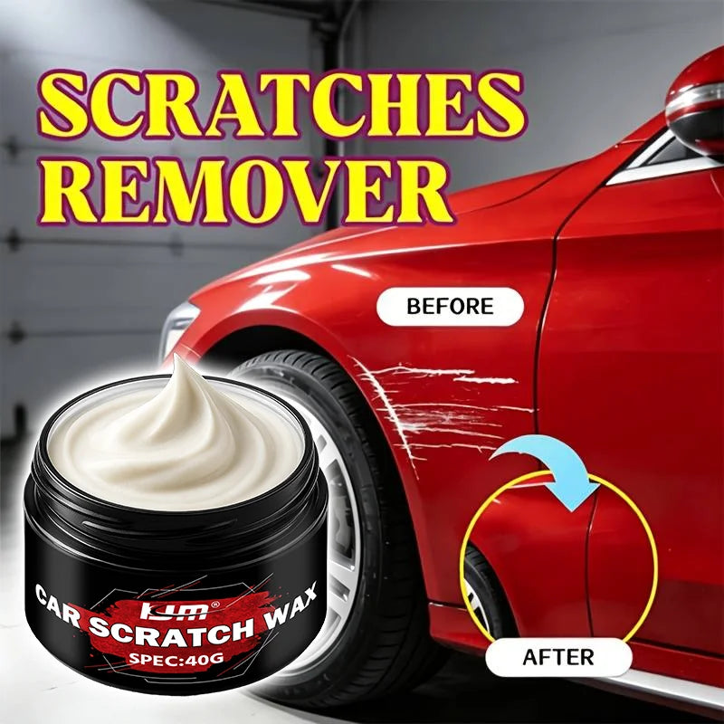 Car Scratch Repair Wax Paste with Sponge Applicator 40g - Body Paint & Polishing