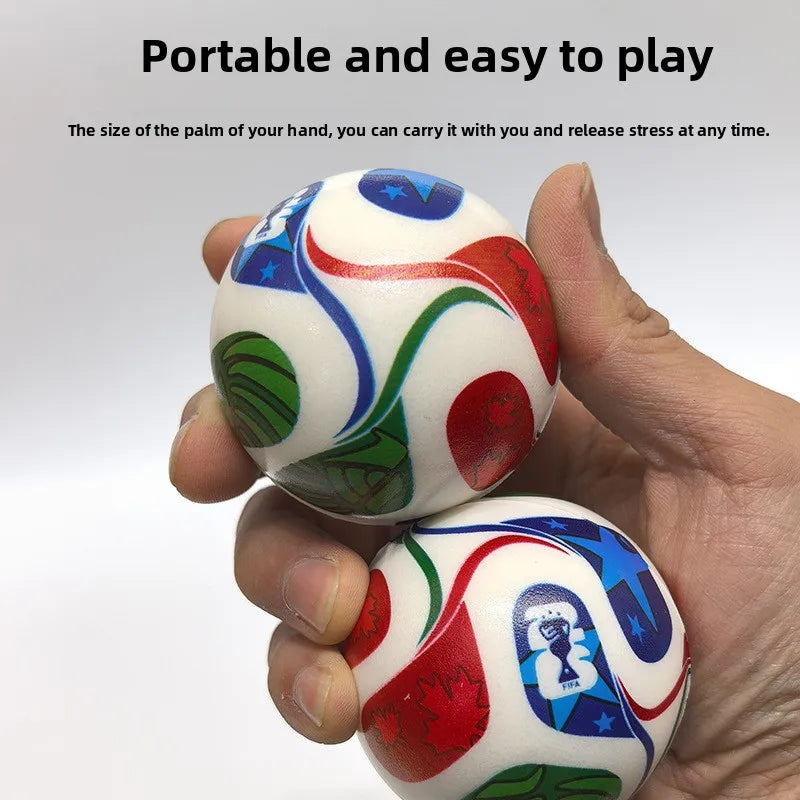 Soccer Stress Ball - 6cm PU Foam Squeeze Toy for Football Fans, Anti-Stress Gift