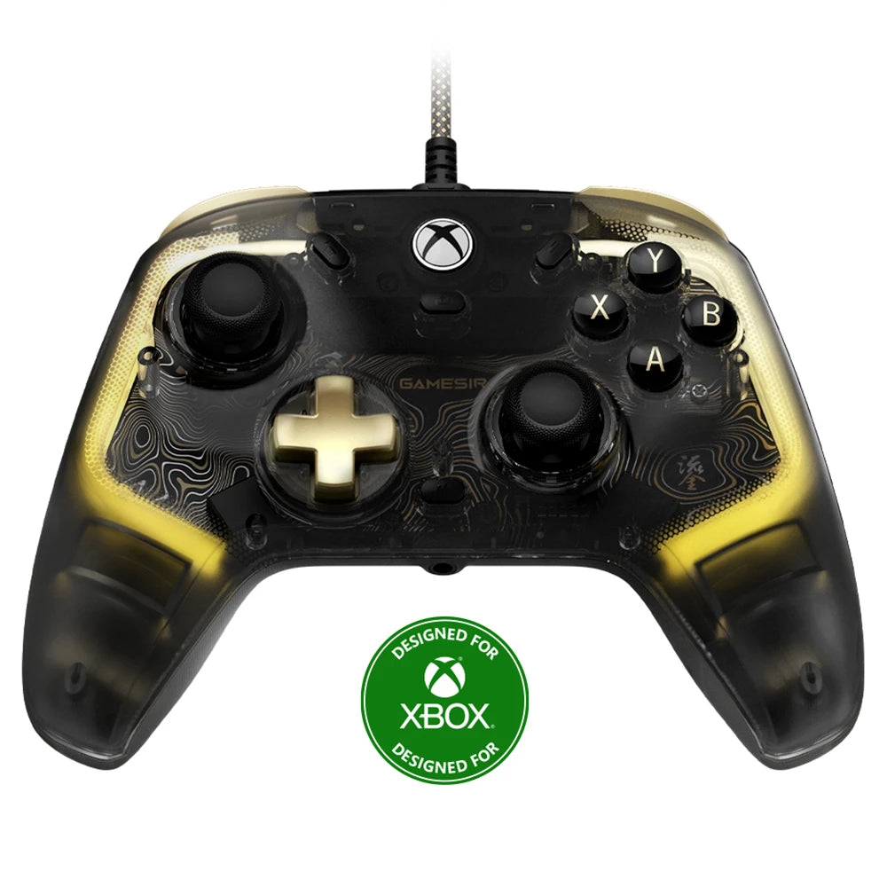 Wired Xbox Gaming Controller with Hall Effect Joystick and Customizable Light Effects